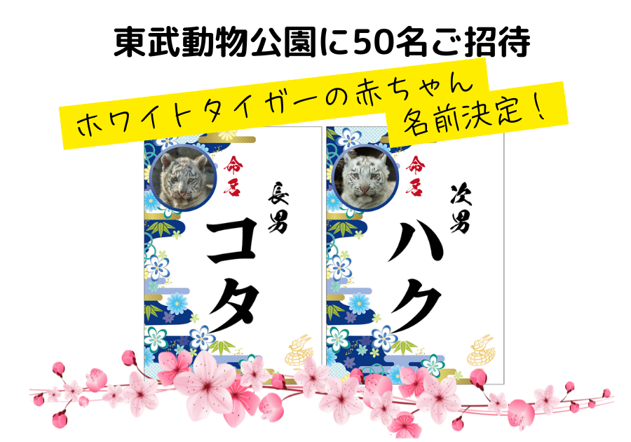 【6/29（日）埼玉】東武動物公園にご招待！