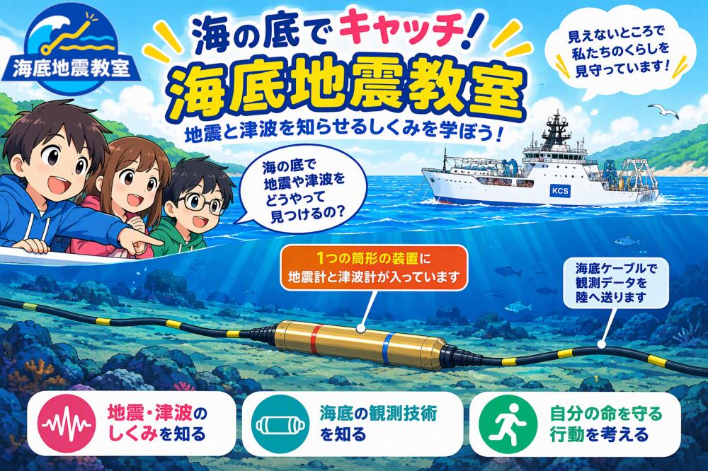 【11/8(日)・神奈川】　海の底でキャッチ！ 地震と津波を知らせるしくみ「海底地震教室」に御招待